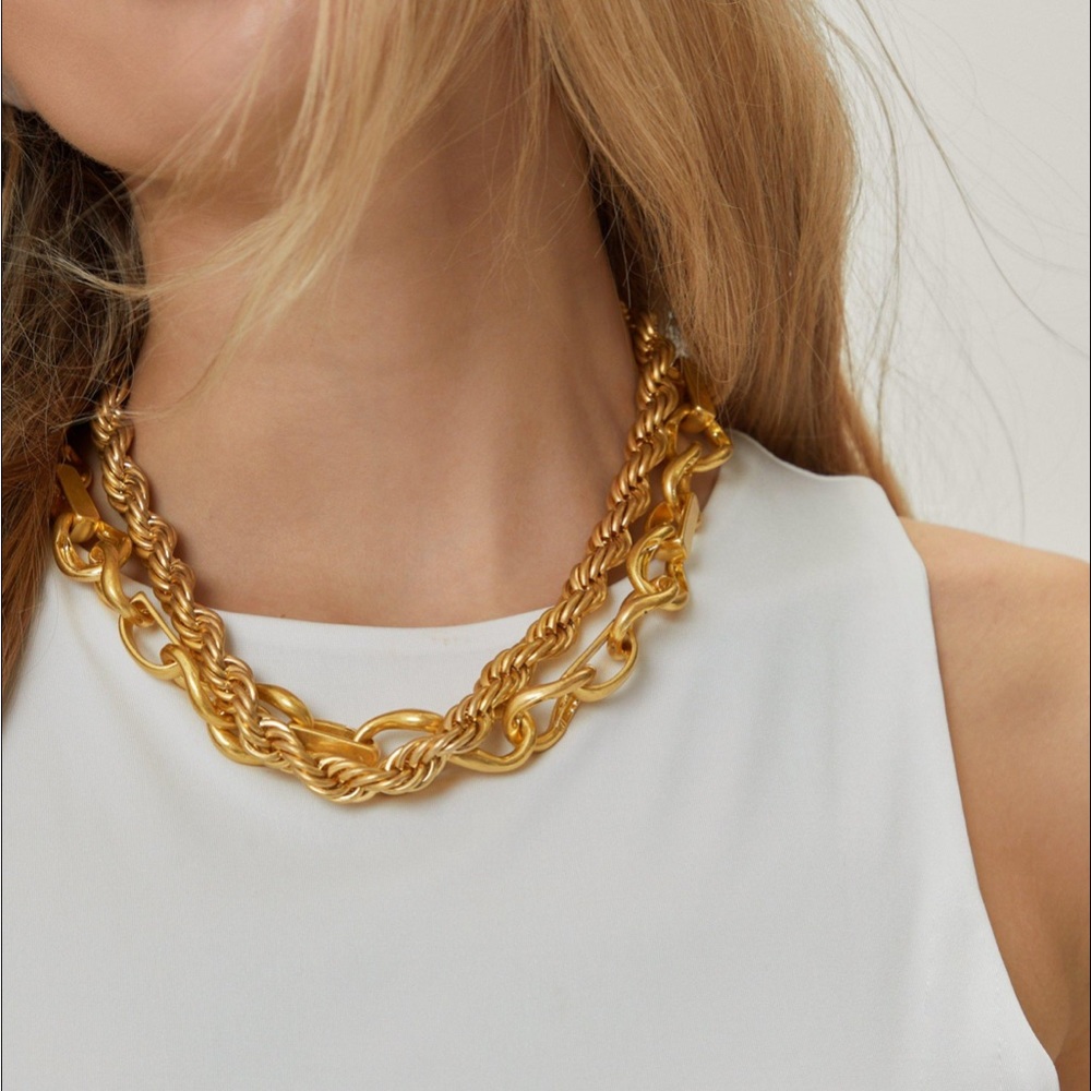 NASTY GAL DOUBLE LAYER CHUNKY CHAIN NECKLACE